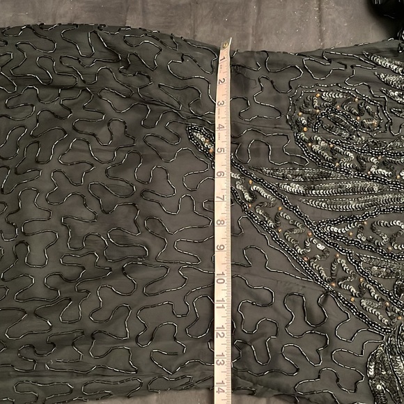 VTG beaded cocktail holiday sparkle dress - Picture 12 of 14